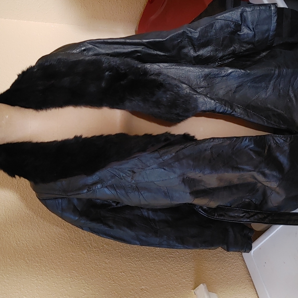 Italian Stone Leather Coat